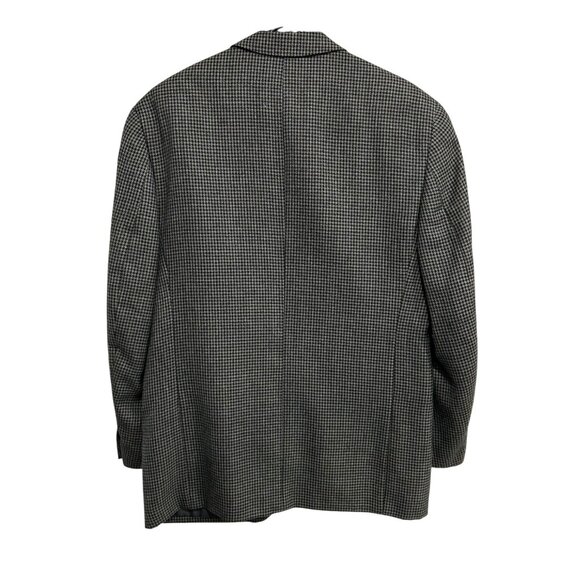 Mens Black White Houndstooth Blazer Jacket Sz 40R - Picture 2 of 10